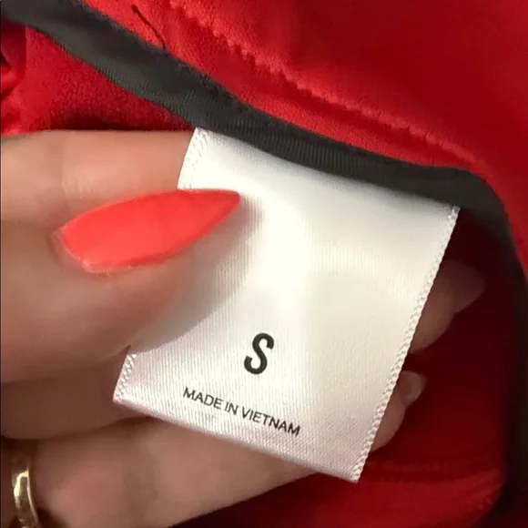 Express Red Satin Tie waist pants - Picture 5 of 7